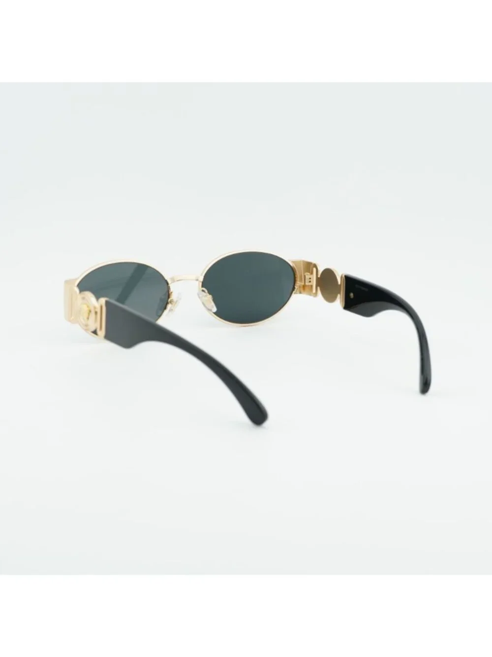 Versace VE2299 1002/87 Sunglasses Gold Oval Frame, Grey Lenses